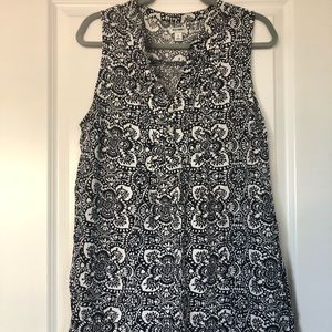 Old Navy Black and White Floral Dress
